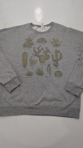 Men's Lost Gods Botanical Cacti Sweatshirt Medium - Picture 1 of 5