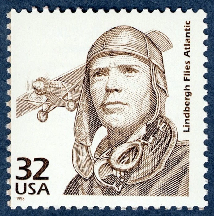 10x CHARLES LINDBERGH Aviation Airplane Pilot 32c Unused Postage Stamp MINT NH - Image 1 of 1
