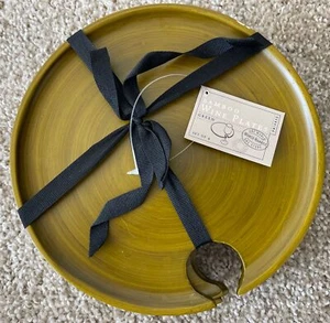 World Market Bamboo Olive Green Wine Plates Set Of 4 - Picture 1 of 10