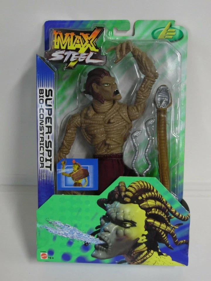 Max Steel Super-spit Bio-constrictor Action Figure Mattel 2002
