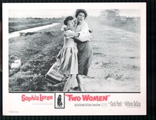 Two Women 11"x14" Lobby Card Sophia Loren Eleonora Brown War