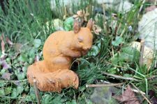 Figura de Jardín Ardillas Pie Patina Decorativa Animal Estilo Rústico