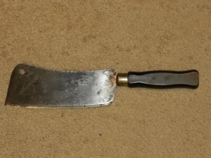 Mclean Black & Co. Boston, Mass. 7" blade 12" Meat Cleaver Butcher Knife Vintage - Picture 1 of 2