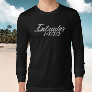 Intruder VS 1400 lettering chrome 2 Logo Long Sleeve T-Shirt Funny Size S to 5XL - Imagen 1 de 6