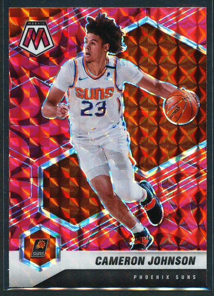 Cameron Cam Johnson 2020-21 Panini Mosaic Red Reactive Prizm #172 Brooklyn Nets - Image 1 of 1