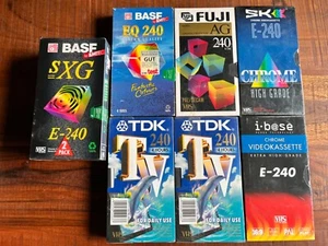 8 x VHS Kassetten TDK FUJI BASF EQ 240 - Neu in Folie Leerkassetten Konvolut - Bild 1 von 7