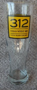Goose Island 312 Urban Wheat Ale Tall Draft Beer Glass Craft Brew 8"+ Chicago - Picture 1 of 4