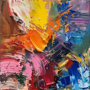 Espressionismo astratto dipinto ad olio tela di lusso arte da parete quadro stampa colorata - Foto 1 di 1