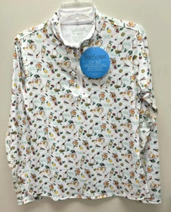 San Soleil Women's Multicolor LS 1/4 Zip Pullover Golf Shirt UV 50 Size S - NWT - Picture 1 of 8