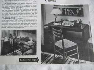 Furniture & Woodworking Pattern Mid-Century MOD FIVE HANDSOME DESKS HD264 ©1964 - Picture 1 of 12