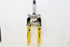 16" Wheel Chili Kids Bike Suspension Fork 1" 25.4mm 135mm Thread Steerer Yellow - Picture 1 of 2