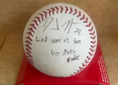 AUTÉNTICO ESTADIO SHEA FIRMADO POR DANIEL MURPHY METS GO METS BÉISBOL BECKETT Foto 1 de 2