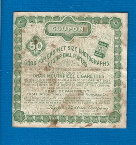 1913 OBAK BASEBALL CHECKLIST - GOOD - Picture 1 of 2