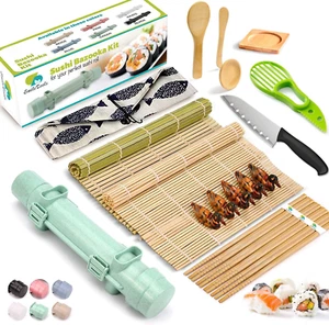 Sushi Making Kit, 22 in 1 Sushi Roller Sushi Maker Kit with Bamboo Sushi Rolling - Picture 1 of 11