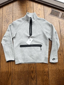Nike Sportswear Tech Fleece Felpa Uomo 1/2 Zip Grigio Nuova con etichette FB7998 Medium - Foto 1 di 8