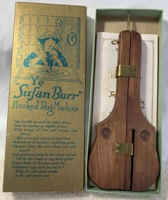 Ye Susan Burr Hooked Rug Machine Original Box Instructions Pfistner - Image 1 of 4