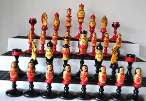 Rare Chess Set USSR Soviet Vintage Chess Wood Russian Tournament - Picture 1 of 6