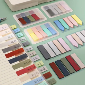 2 Packs Vintage Color Sticky Notes Memo Pad Flag Index Tabs Bookmark Stationery - Picture 1 of 17
