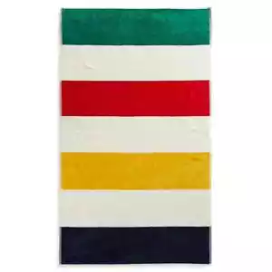 Hudson's Bay HBC Multi-Stripe Chunky Stripe 100% Cotton Beach Towel NEW NWT - Picture 1 of 6