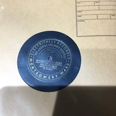 Jimmie Rodgers/  Moonlight And Skies/ When the Cactus Is In Bloom 78 Rpm G - Image 1 of 3