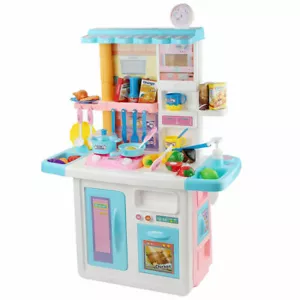 Kids Toddler Kitchen Cooking Pretend Play Toy Set Gift W/ Light Sound Sink Stove - Picture 1 of 15