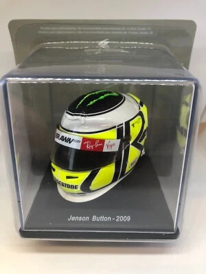 JENSON BUTTON 2009 BRAWN FORMULA 1 MINI HELMET (SCALE 1:5) BRAND NEW - Image 1 of 2