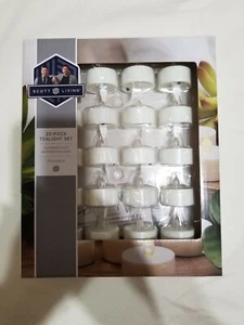 Velas de tealight de plástico LED sin llama Scott Living - 20 piezas Luces parpadeantes  - Imagen 1 de 4