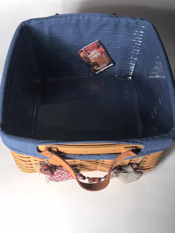 Longaberger Small Wash Day Hostess Basket with Liner & Protector Cover