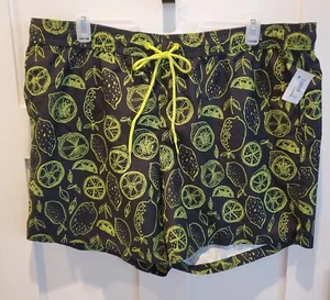 NEW Mens Size 2XL Swim Trunks Shorts Pockets Drawstring Mesh Lined Swimsuit Pool - Picture 1 of 11