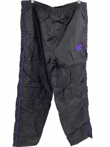 Kansas State Wildcats Black & Purple Athletic Basketball Track Pants Mens Medium Cover