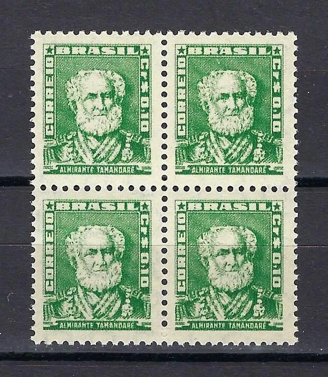 Brazil 1954 Sc# 788 Admiral Marguese Tamandare block 4 MNH - Image 1 of 1