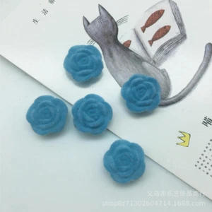 100X Mini Rose Flower with Hole for Earrings Hair Accessories Clothing Decor DIY - Picture 1 of 19