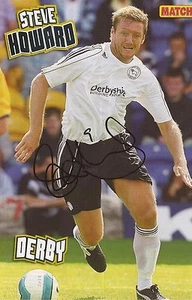 DERBY: STEVE HOWARD SIGNED A4 (12x8) MAGAZINE PICTURE+COA - Picture 1 of 1
