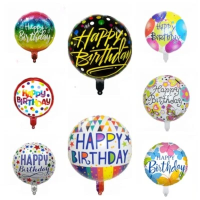 18-дюймовый круглый фольгированный воздушный шар для празднования дня рождения украшения для дня рождения Великобритания - Изображение 1 из 4
