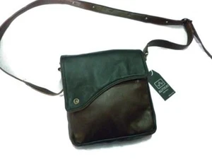 BORSELLO A TRACOLLA UOMO IN VERA PELLE MARRONE/NERO, MOD: DUMBO-2COLOUR - Imagen 1 de 4