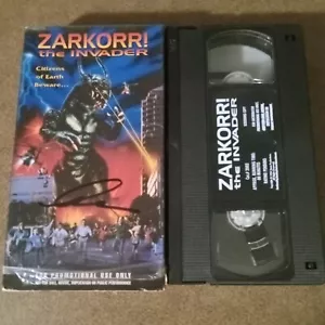 Zarkorr! The Invader Screener VHS Signed/Autographed by Charles Band - Picture 1 of 7
