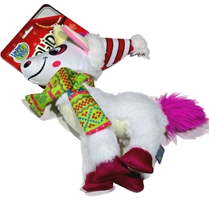 Happy Tails Holiday Dog Toy Fetch Snuggle Chew Plush Squeaker Unicorn 11in. - Picture 1 of 1