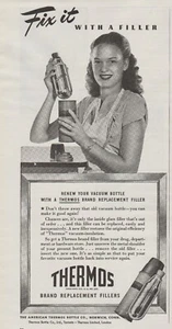 1946 The American Thermos Bottle Co. - "Fix It With A Filler" - Print Ad Photo - Picture 1 of 2
