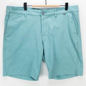 Travis Mathew Golfshorts Herren 38x11 hellgrün gestreift atmungsaktiv Stretch Chino - Bild 1 von 10