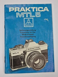 Praktica MTL5 Kamera Original Bedienungsanleitung Englisch & Mehrsprachig - Bild 1 von 8