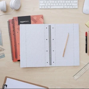 Amazon A4 Notebook, 160 Pages / 80 Sheets, 90GSM, 4mm Square Ruled Graph - Picture 1 of 4
