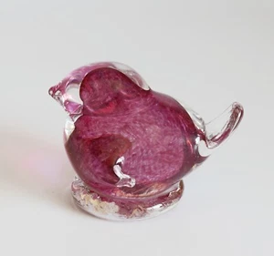 Cranberry rot farbig Kunst Glas fetter Vogel - Bild 1 von 2