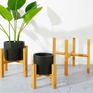 Soporte para maceta de madera para plantas soporte estante soporte madera hogar jardín herramienta de exhibición - Imagen 1 de 12