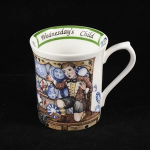 Queen's Bone China Mug Birthday Week Wednesdays Child England Porcelain EUC Gift - Picture 1 of 7