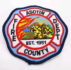 Toppa vigili del fuoco della contea di Asotin EST 1951 emblema soccorso vigili del fuoco Iron-On - Foto 1 di 6