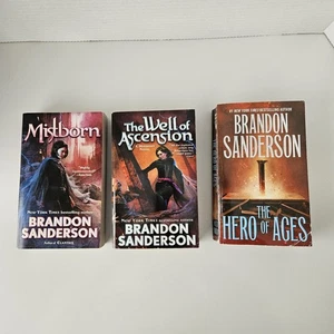 Brandon Sanderson MISTBORN Complete Series Lot of 3 Matched Set Paperback Books - Picture 1 of 12