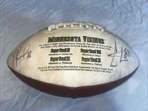 Minnesota Vikings 1998 edición limitada dúo automático fútbol americano Cris Carter Jake Reed - Imagen 1 de 11