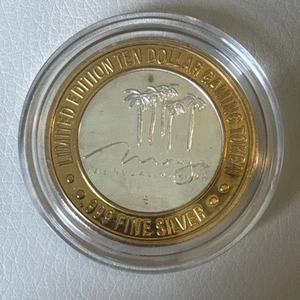 Mirage Hotel Casino Las Vegas $10 Danny Gans LTD Silver Strike Coin Token NV 52 - Picture 1 of 2