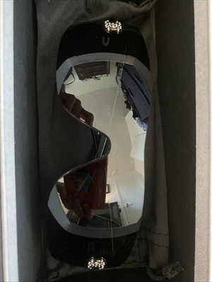 Винтажные солнцезащитные очки Chanel Shield со стразами черные (B3) - Изображение 1 из 4