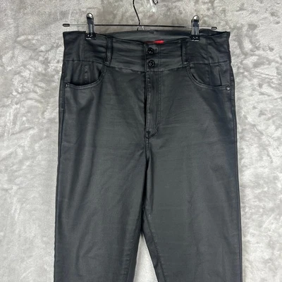 Pantalones ajustados Guess negros cintura alta imitación cuero talla 31 Foto 1 de 4